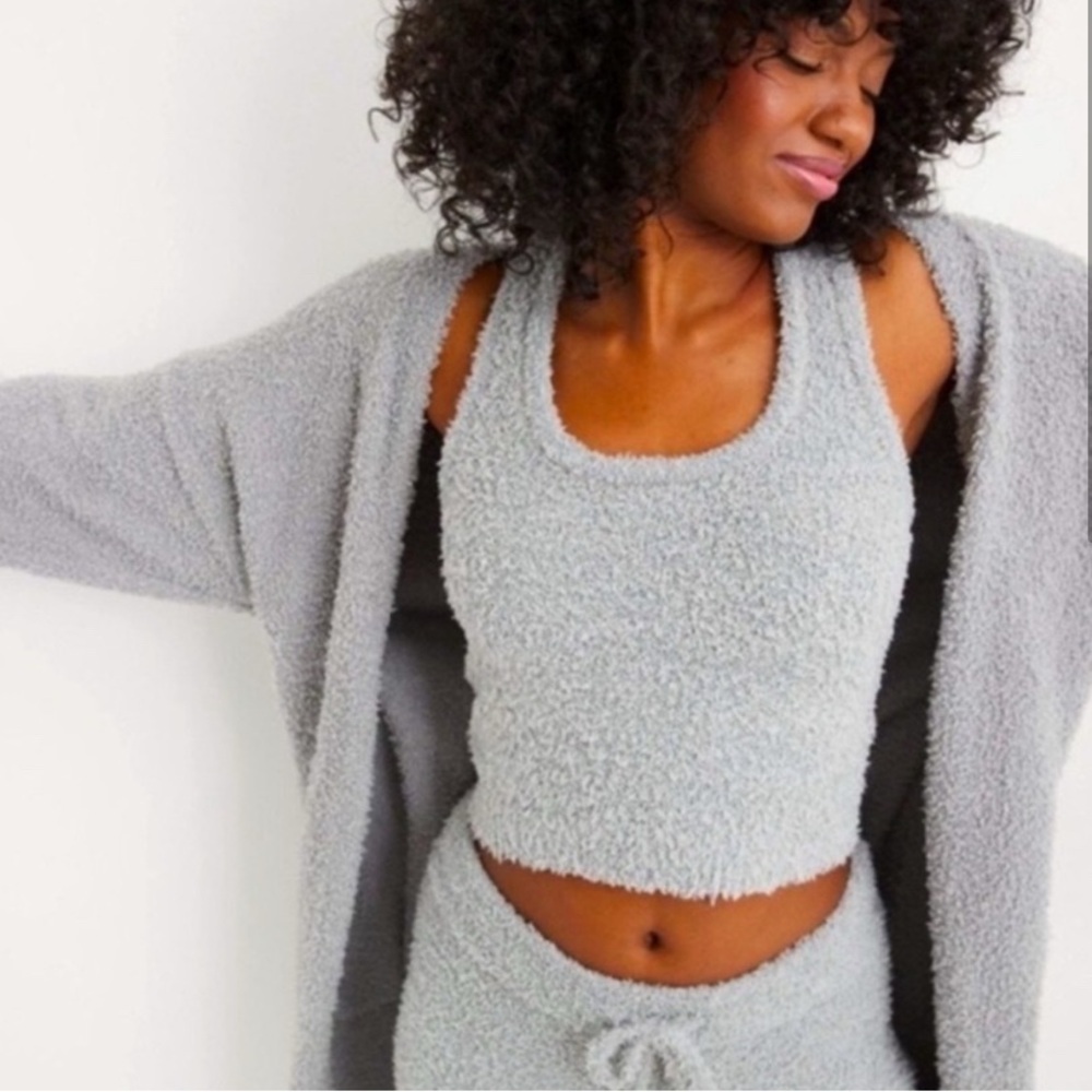 Aerie Fuzzy Gray Tank Top